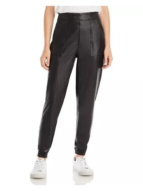 SPANX  Faux Leather Jogger Pants  Medium